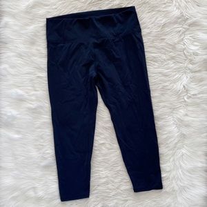 Zyia Dark Blue High Rise Cropped Leggings Tights